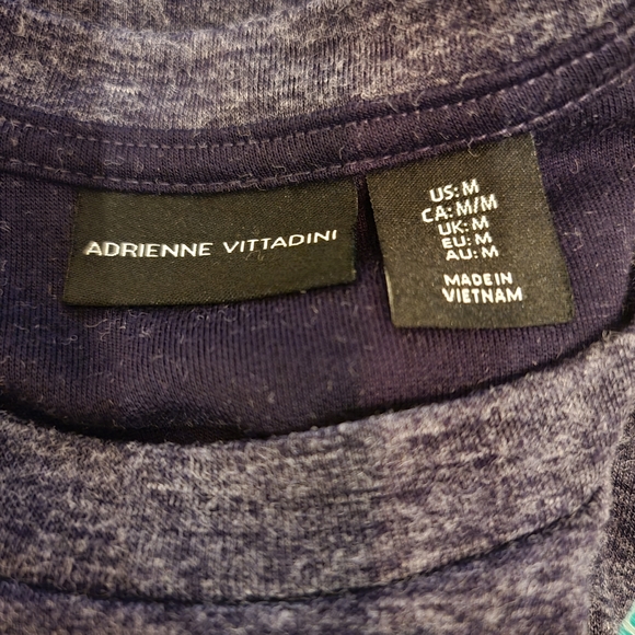 Adrienne Vittadini Casual sweater dress with pockets short sleeve comfy medium - Picture 3 of 4